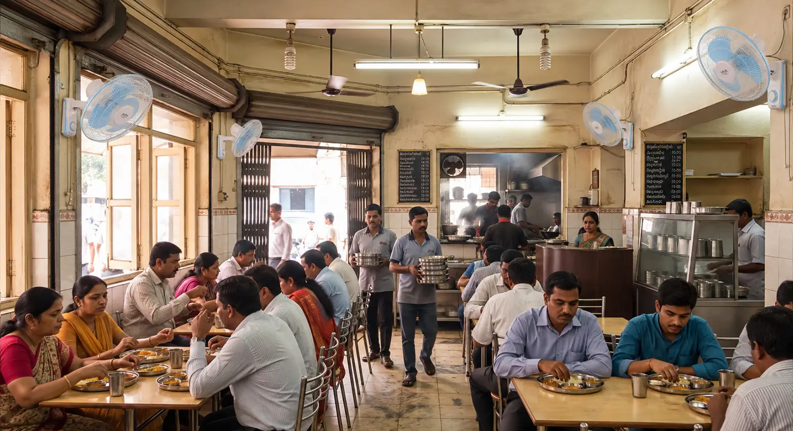Air circulation in a restaurant